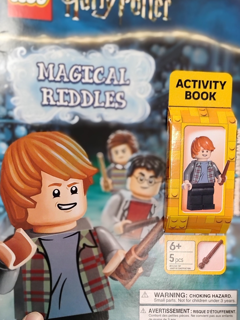 Lego Harry Potter Magical Riddles Activity Book - Yellow Box with Ron Minifigure